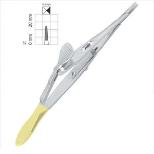Porte-aiguilles Mathieu Stille manuel, plaqué or à moitié, forceps, instrument chirurgical pour la chirurgie générale, par Astrin Surgical - Product Image 2