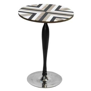 Mesa redonda de aluminio moderna de alta calidad con níquel y mesa de centro redonda de metal con acabado de color negro para muebles para el hogar - Product Image 4