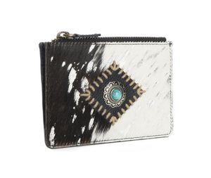 กระเป๋าสตางค์หนังวัวคุณภาพพรีเมี่ยมสำหรับผู้หญิงทำมือสไตล์แฟชั่นตะวันตกมีช่องใส่บัตรเครดิตอุปกรณ์ใหม่ของแท้ - Product Image 2