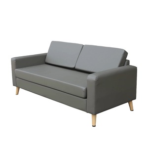 Sofá Seccional Moderno Tradicional de 2 Plazas en Verde Oliva Oscuro, Tapizado en Cuero Sintético con Patas de Plástico para Muebles de Sala de Estar - Product Image 2