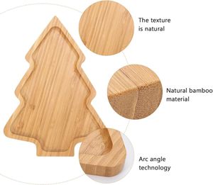 Meilleures ventes en gros Plateau de service en bambou au design unique en forme de pin pour décorer les fêtes de Noël du Vietnam - Product Image 3