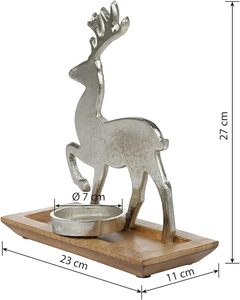 Design de luxe meilleure vente bougeoir cerf en aluminium manguier 23x11x27 cm avec couleur et tailles personnalisées - Product Image 5