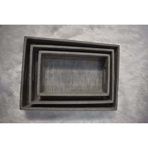 Set of 3 Rectangle Decorative Concrete Microtopping Trays - Product Image 2