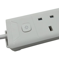 Cable de extensión de salida de viaje del Reino Unido de 3 vías con interruptor de control maestro
