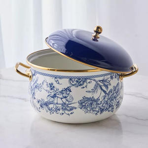 ออกแบบที่น่าสนใจไม่ซ้ำใครสไตล์ที่ไม่ซ้ำกันชุบทองจบโลหะกลมเสิร์ฟหม้อไฟมาตรฐานสูงยอมรับโลโก้ตะวันตก - Product Image 5