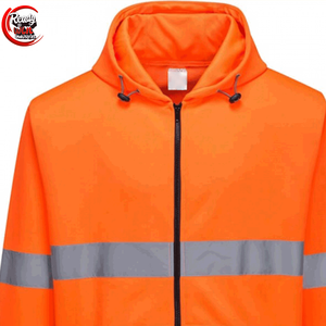 Sudadera con capucha de manga larga para hombre de alta calidad, ropa de trabajo reflectante para trabajadores de la construcción, poliéster impermeable transpirable con capucha - Product Image 2