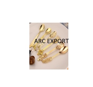 Cuivre Métal Brillant Couverts Sexe De Luxe Perlé Conception Décoration Couverts Ensemble En Gros Maison Vaisselle Couverts Ensemble pour Top Vente - Product Image 6