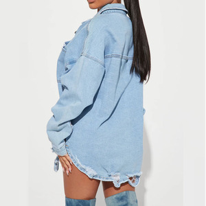 แจ็กเก็ตยีนส์ระบายอากาศได้ดีสำหรับฤดูหนาวโลโก้2026/OEM โลโก้ออกแบบได้ตามต้องการสำหรับผู้หญิง - Product Image 2