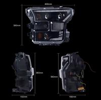 Pour F150 Raptor 12V 140W 6000 lm 6000K Ensemble de phares LED, faisceau haut/bas, DRL, clignotant, feux de position latéraux, super lumineux