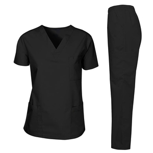 OEM Women Medical Unmedical <b>Scrub</b> <b>Set</b> Woven Medical Uniforms for Women Hospital Uniforms Nurse <b>Scrub</b> Suit Designs - Product Image 1