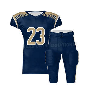 Conjuntos de uniformes de fútbol americano para adultos de talla grande unisex, personalizado y número impreso color sólido, característica transpirable - Product Image 1