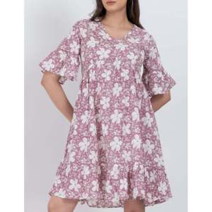 Vestido Mini Boho Floral con Cuello en V y Mangas Campana, Talla XS, Transpirable, para Invitadas de Boda, Club o Uso Diario, Suministro ODM - Product Image 4