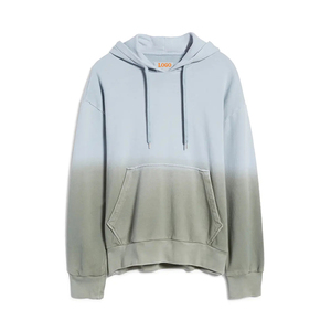 Personalizado Moletom Masculin algodón 100% dos colores Sudadera con capucha de lana cuello redondo en blanco Unisex sudaderas con capucha Dip Dye - Product Image 3