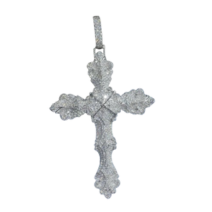 Authentic Moissanite Diamonds <b>Cross</b> Iced Out Hip Hop Pendants 925 Sterling <b>Silver</b> Custom Statement Manufacturer Religious Piece - Product Image 1