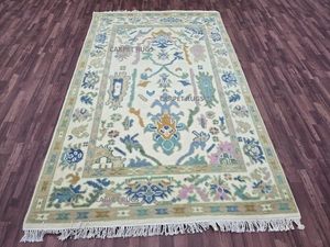 Fábrica al por mayor 8x10 persa Oushak alfombra anudada a mano abstracto alto diseño turco área alfombra conjuntos para sala de estar decoración del hogar - Product Image 4