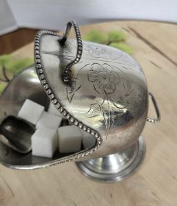 Nouvel arrivage de pot à sucre en acier inoxydable Design vintage d'ustensiles de cuisine avec décoration de table en verre argenté Accessoires en métal - Product Image 2