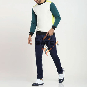 Sweat-shirt unisexe de haute qualité, col rond personnalisé, design ample, manches longues, 100% coton, brodé, uni, teint, vêtement d'hiver - Product Image 5