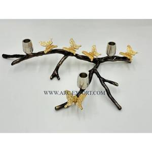 Bougeoir Vintage en Aluminium Verre Transparent pour Décoration de Table, Décoration de Maison de Luxe, avec Base en Marbre, Grande Taille, Bougeoir - Product Image 5