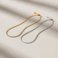 Collier Chaîne Tennis Tendance Unisexe en Or Massif 14 carats avec Diamants Simulés VVS Certifiés Taille Brillant – Meilleure Vente