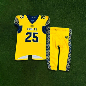 Uniforme de football américain pour enfants personnalisable respirant grande taille manches courtes fabriqué au Pakistan technique de sublimation - Product Image 3