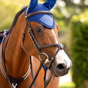 Pakistan ผ้าคลุมหน้าแบบมีหูรูปม้าถักโครเชต์แบบพรีเมี่ยมน้ำหนักเบาระบายอากาศได้ดีซักได้สำหรับนักขี่ม้าดูสง่างาม - Product Image 6