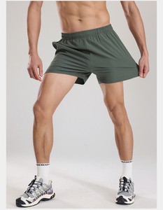 Men Casual Daily Shorts High Quality Polyester Quick Dry Sports Shorts <b>Elastic</b> Soft Breathable Solid Custom ShortsDDP shipping - Product Image 3