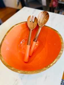 Cuenco de madera para servir alimentos Esmalte hecho a mano Cuenco de madera impreso Exportador - Product Image 3