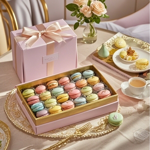Miễn Phí Thiết Kế Biểu Tượng Tùy Chỉnh Macaron Cookie Kẹo Các Tông Giấy Bao Bì Hộp Sang Trọng Tùy Chỉnh Macaron Hộp Quà Tặng - Product Image 4