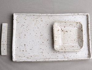 Plateau de service en céramique de qualité supérieure idéal pour les repas de Noël avec affichage élégant de plusieurs aliments - Product Image 1