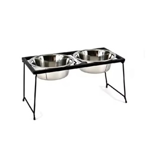 ชุดชามอาหารสัตว์เลี้ยงสแตนเลสพร้อมขาตั้งแบบพกพา - Product Image 3