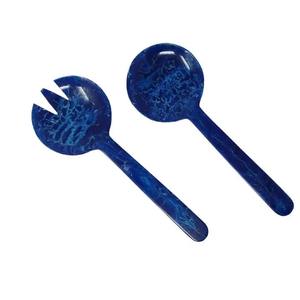 ชุดช้อนและส้อมสำหรับสลัดทำด้วยมือทำจากเรซินหรูหราสำหรับงานแต่งงานบ้านโรงแรมร้านอาหารเครื่องล้างจานราคาปลอดภัย - Product Image 5