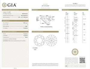 B2B D'Vins Bijoux GIA Certifié Lâche Diamant Blanc 1.00 CT Naturel rond I Couleur FL FLOW Pureté EX Coupe Polie - Product Image 2