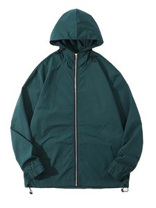 Veste coupe-vent personnalisée à capuche en nylon, anorak softshell imperméable et coupe-vent pour homme, idéale pour la course et les activités de plein air - Product Image 2