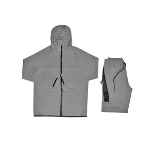 Conception de logo personnalisé 80% coton 20% survêtement en polyester gris le plus chaud Boxy Fit Sportswear Tech survêtement en polaire - Product Image 1