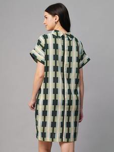 ชุดเดรสผ้าฝ้ายอินเดียแบบแฮนด์เมดชุดเดรสปาร์ตี้สั้นพิมพ์ลายบล็อกมีสไตล์สำหรับผู้หญิงของขวัญสำหรับเจ้าสาวในแบบส่วนตัวเป็นมิตรกับสิ่งแวดล้อม - Product Image 5