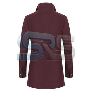 Nouveau design Manteau en laine pour homme Long manteau d'hiver Manteau en cachemire Trench-coat Vêtement de rue chaud Vêtement d'extérieur tendance Logo personnalisé OEM - Product Image 4