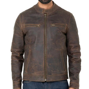 Chaqueta de Motociclista de Cuero y Lona Resistente para Hombre, Estilo Moderno, Impermeable, Cortavientos, para Invierno, Moda Urbana - Product Image 2
