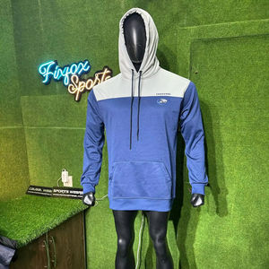 Pull personnalisé à épaules tombantes sweats à capuche pour hommes 100% polyester français éponge côtelé manchette poids lourd sweats à capuche vierges pour hommes - Product Image 1