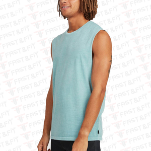 Camiseta sin Mangas Casual para Hombre, Diseño Personalizado 2023, Alta Calidad, 100% Algodón, Transpirable, Secado Rápido, Precio Bajo al por Mayor - Product Image 2