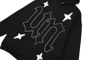 Sudadera con capucha de gran tamaño francesa de alta calidad, Sudadera con capucha recortada Unisex para hombre, impresión con aplicación de diamantes calientes, sudaderas con capucha personalizadas de alta calidad - Product Image 5