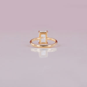 แหวนหมั้นฝังเพชรสำหรับผู้หญิงที่โตแล้วแหวนหมั้นเคลือบทอง18K สไตล์อินเทรนด์ได้รับการรับรองจาก Radiant Lab - Product Image 5