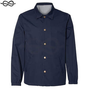 Chaqueta cortavientos resistente al agua para hombre, ropa de abrigo atlética ligera, cierre de botón a presión ajustable, bolsillos delanteros - Product Image 5