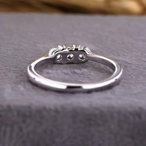 ทางเลือกที่สง่างามสำหรับผู้หญิง3-หินแล็บแหวนแต่งงานเพชรที่สมบูรณ์แบบเครื่องประดับครบรอบของขวัญแหวนหมั้นที่ยอดเยี่ยม - Product Image 5