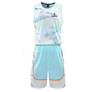 Uniformes de basket-ball uniformes de basket-ball légers pour le meilleur produit uniforme de basket-ball fait par polyester d'équipe - Product Image 1