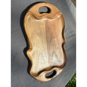 Plateau en bois avec poignées Plateau en bois bon marché Personnalisez le plateau de service en bois exclusif Fournitures pour hôtels et restaurants à bas prix - Product Image 1