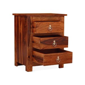 Table d'appoint de lit plus durable et plus fiable Article de luxe pour le salon avec table à 3 tiroirs Salle à manger Tables basses essentielles - Product Image 5