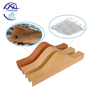 Asma tavan tasarım kaykay alüminyum profil oluklu <span class=keywords><strong>3D</strong></span> alüminyum saptırma dalgalı tavan sistemi - Product Image 3