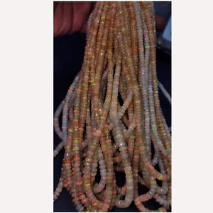 25 brins d'opale éthiopienne naturelle 4mm- 6mm perles à facettes rondes 1210 Cts Lot Iroc ventes 16 pouces perles de pierres précieuses US $533 pour tous - Product Image 2