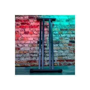 QUIK LOK - T/20 BK, Soporte para teclado de doble marco, Refuerzo de acero, Pies autonivelantes, Altura plegada 98 Cm, Negro - Product Image 5