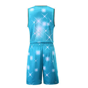 Servicio OEM 100% poliéster hecho uniforme de baloncesto nombre del equipo uniforme de baloncesto de Color personalizado - Product Image 3